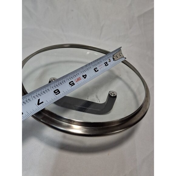 Pampered Chef Glass Replacement Lid Only 7-1/2” Inner Rim is 6 3/4", 23C - Picture 4 of 5